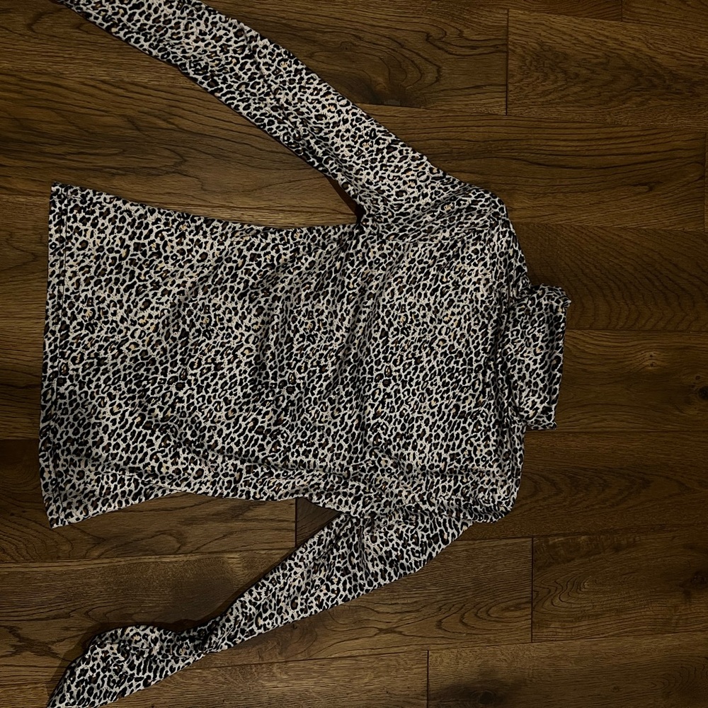 cheetah print turtleneck